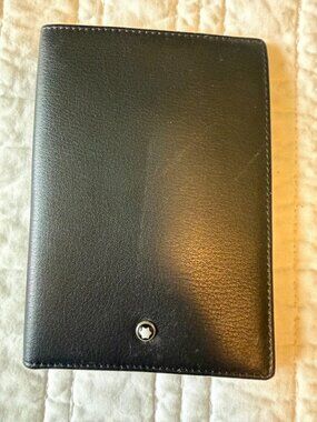 Black Leather Montblanc Meisterstuck Passport Holder Saks Fifth Avenue